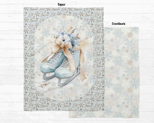 Soft Winter Figure Skates Blanket Panel